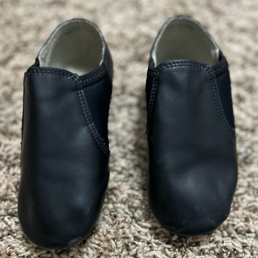 Linodes Black Leather Jazz Dance Shoe